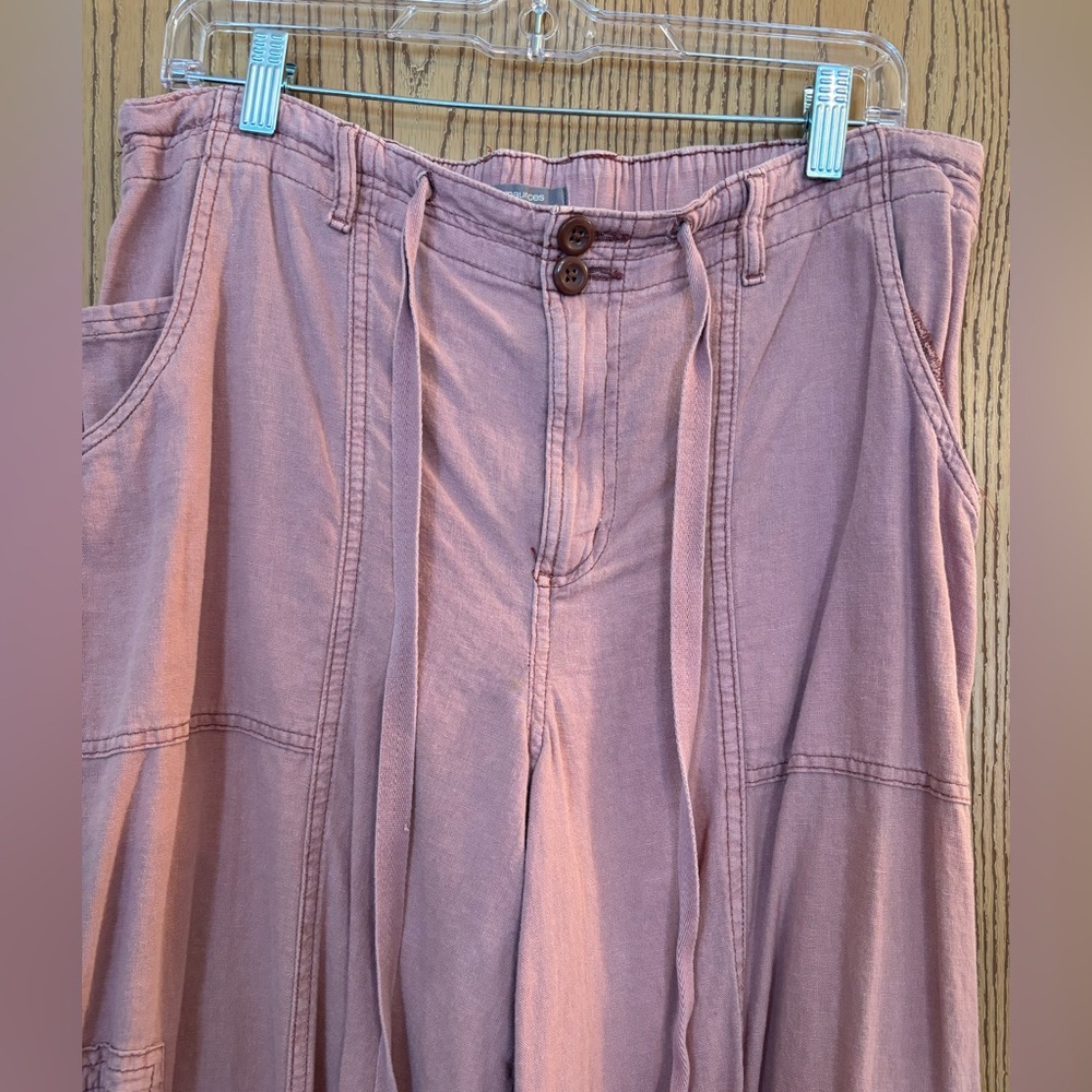 Maurices Wide Leg Linen Drawstring Cargo Pants - Picture 3 of 10